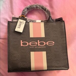 Bebe Black and Pink mini satchel